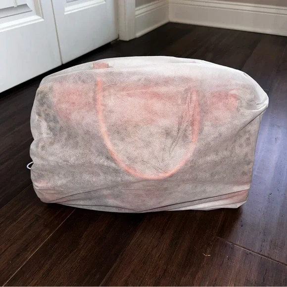 Antonio Melani Y2K Orange Leather Leopard Calf Hair Large Satchel Tote Tassels - Picture 16 of 16